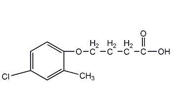 4-(4-氯-2-甲基苯氧基)丁酸結(jié)構(gòu)式